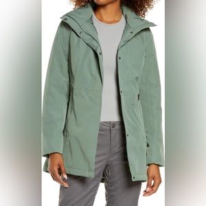 The North Face Ancha hooded insulated waterproof green parka coat Size XS NWT